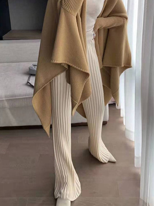 xakxx Casual Loose 6 Colors Knitting Wide Leg Pants