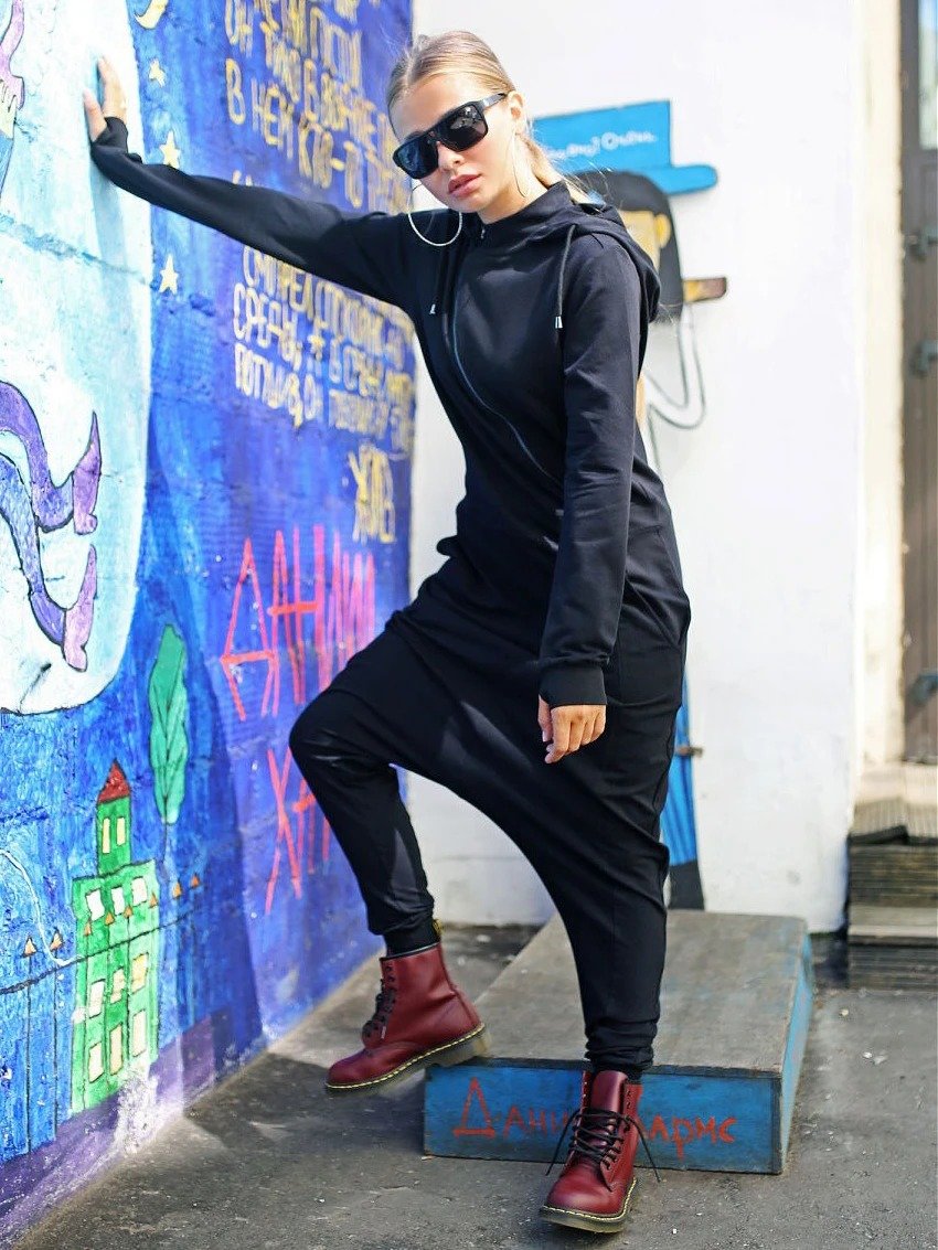 xakxx Solid Hooded Zipper Yoga Jumpsuits