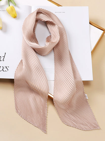 xakxx Casual Pleated Solid Color Shawl&Scarf
