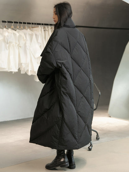 xakxx Thicken Solid Warm Irregularity Duck Down Coat