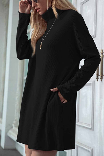Xakxx Solid Color Round Neck Dress(4 Colors)