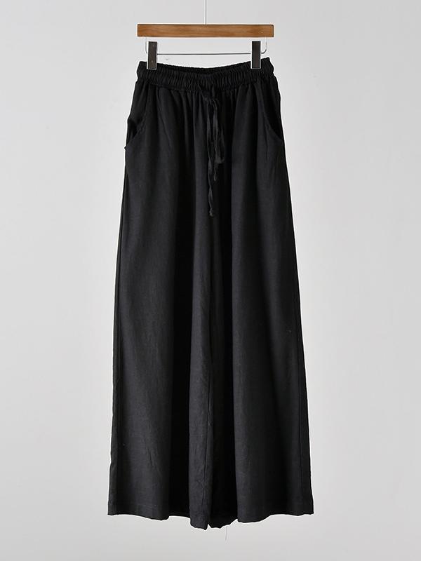xakxx Vintage Linen Wide Leg Ramie Pants