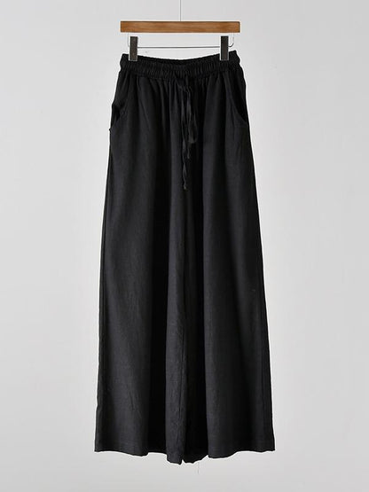 xakxx Vintage Linen Wide Leg Ramie Pants