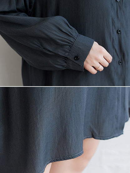 xakxx Original Printed Doll Collar Shirt Dress