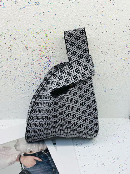 xakxx Contrast Color Cute Bags Woven Handbag