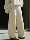 xakxx Casual Loose Wide Leg Solid Color Pants