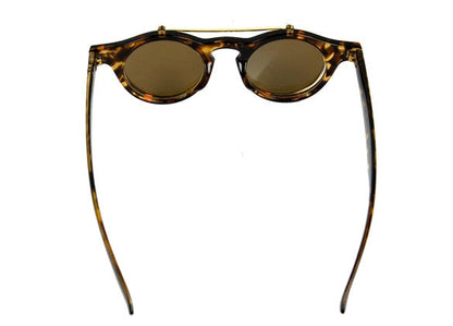 xakxx Women's Mens Retro Style Flip Up Round Steampunk Sunglasses