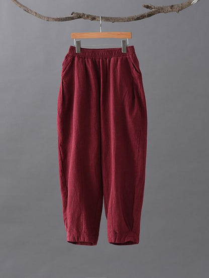 xakxx Loose Solid Color Casual Pants