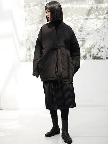 xakxx Original Solid Warm Cotton-Padded Coat