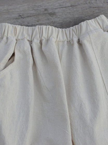 xakxx Simple High Waisted Solid Color Wide Leg Pants