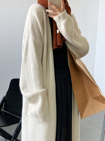 xakxx Casual Loose Solid Color Cardigan Tops