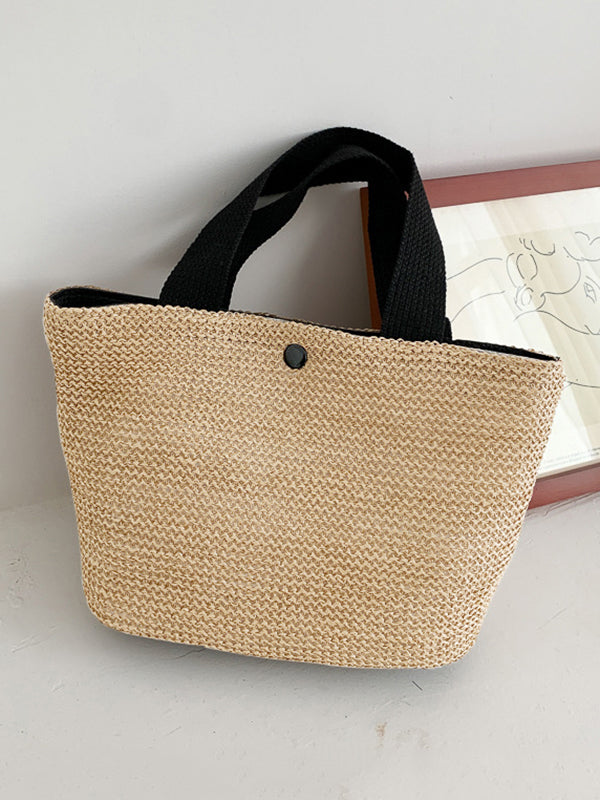 xakxx Simple Casual Vacation Weave Bag