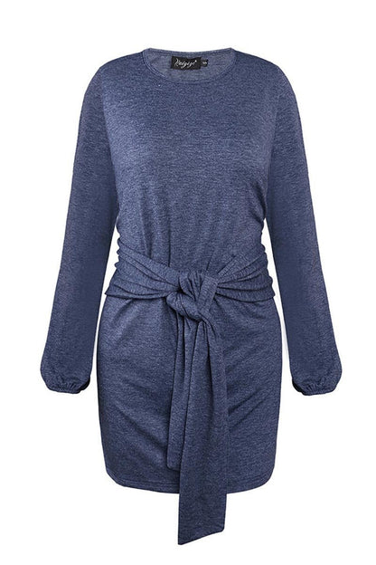Xakxx New Mini Dress With Belt(3 Colors)