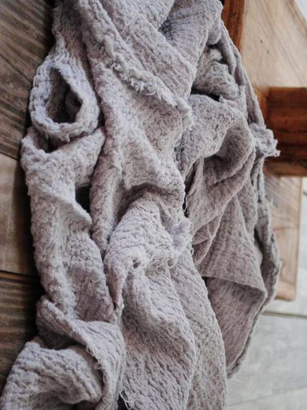 xakxx Retro Casual Crumpled Oversize Scarf