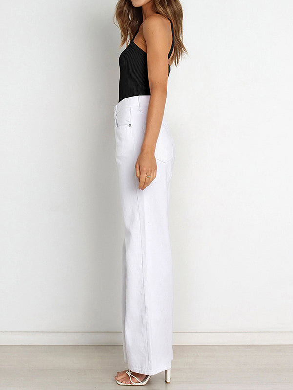 xakxx Skinny Sleeveless Solid Color Halter-Neck Vest Top