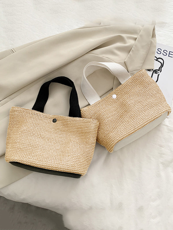 xakxx Simple Casual Vacation Weave Bag