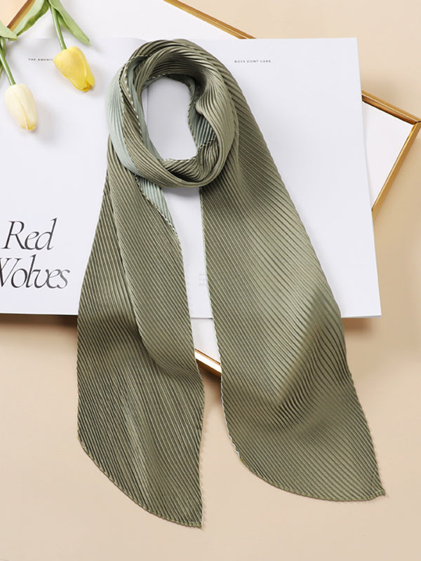 xakxx Casual Pleated Solid Color Shawl&Scarf