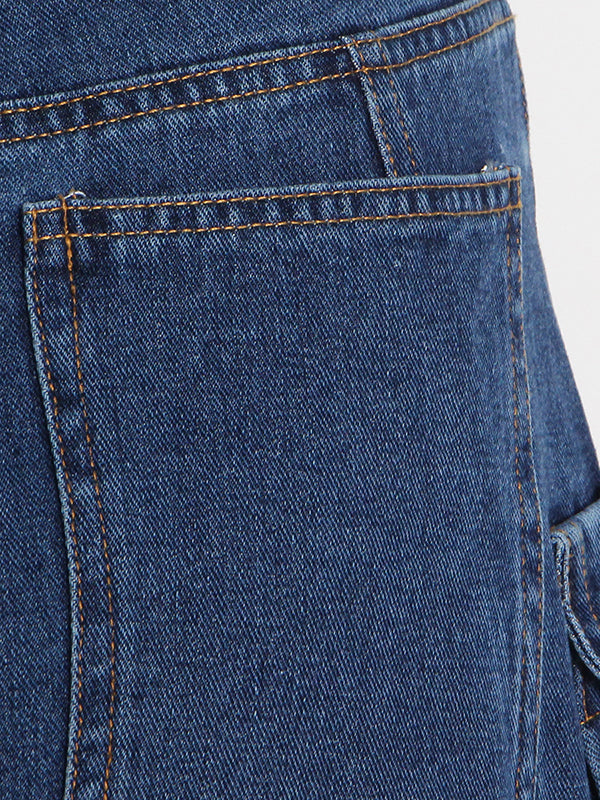 xakxx Original Wide Leg Loose Split-Joint With Big Pockets Jean Pants Bottoms