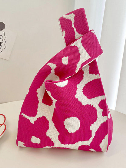 xakxx Floral Printed Bags Accessories Woven Handbag