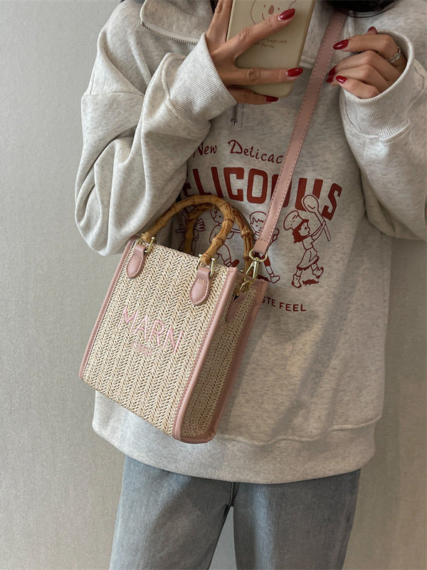 xakxx Embroidered Woven Bags Crossbody Bags Handbags