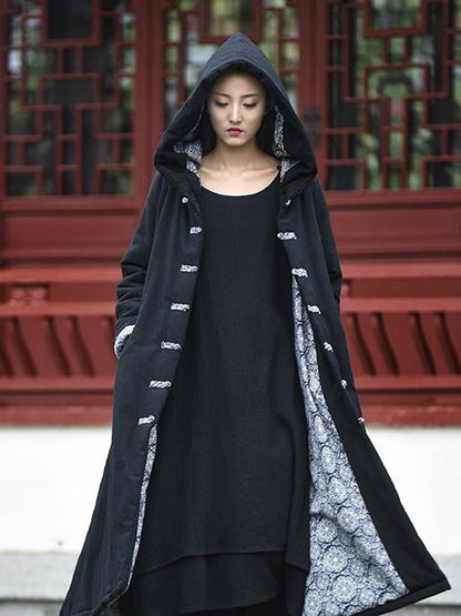 xakxx Original Vintage Ramie Cape Cotton-padded Clothes