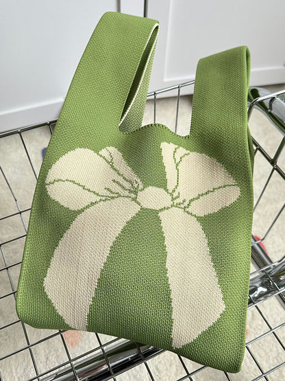 xakxx Casual Weave Contrast Color Bags Accessories