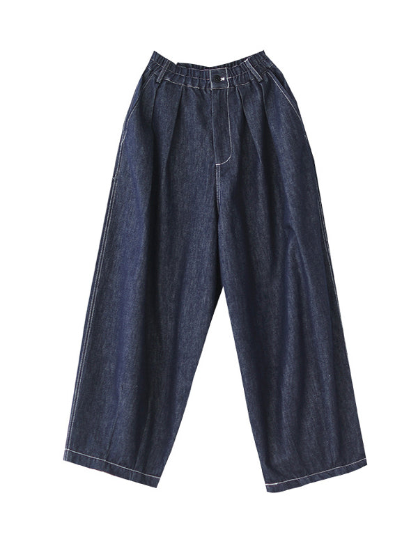 xakxx Vintage Loose Elastics Jean Pants Bottoms