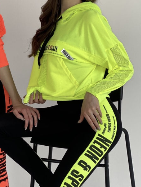 xakxx Iridescent Patchwork Mesh Hoodies&Leggings Suits