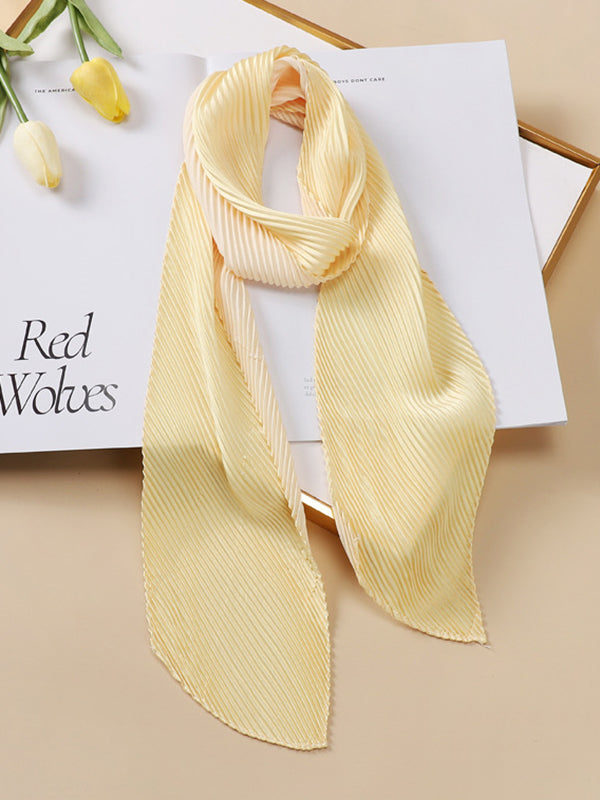 xakxx Casual Pleated Solid Color Shawl&Scarf