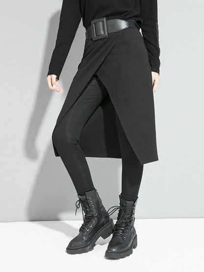 xakxx False Two Solid Split-Joint Culotte