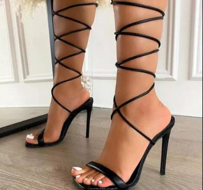 xakxx Summer Women High Heels Crystal Sandals Wedding Bridal Stiletto Glitter Prom Elegant Stripper Diamond Shoes Sexy  Ankle Strap