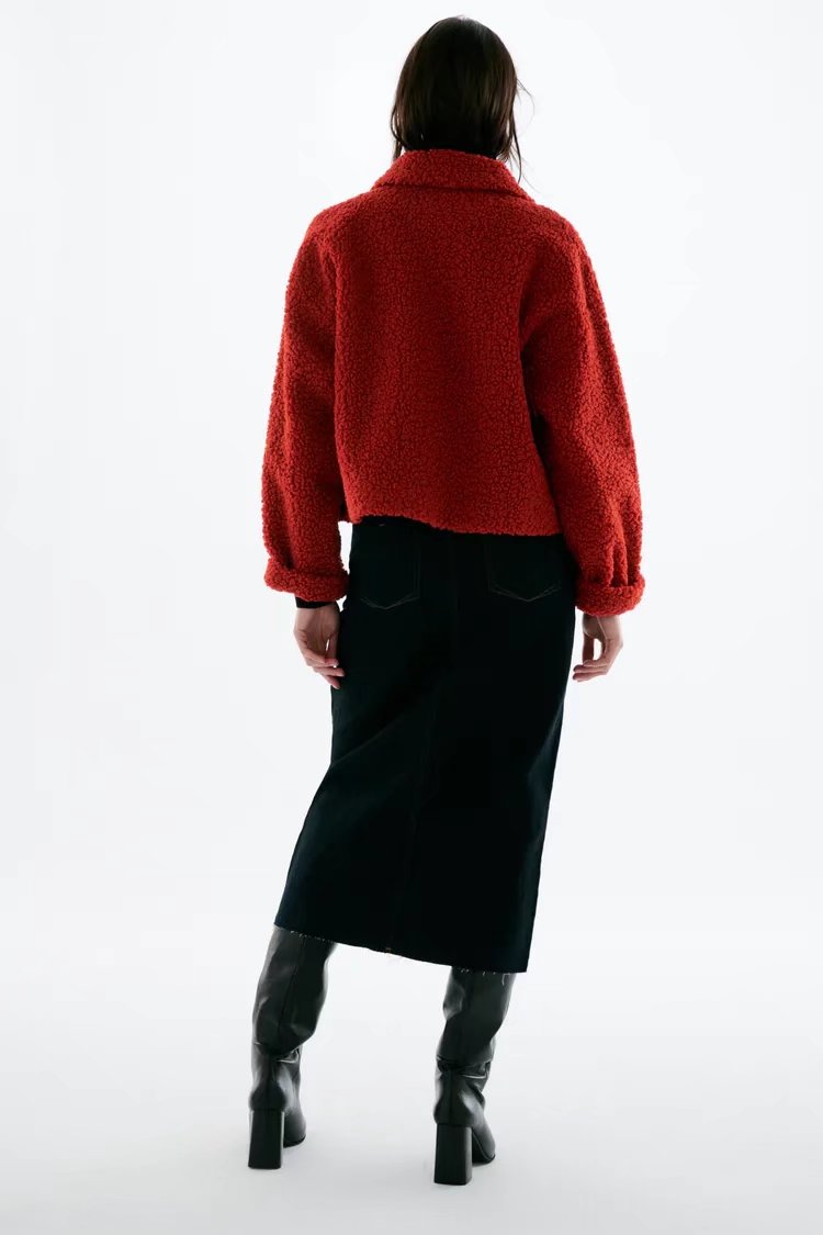 xakxx Winter New Henin Fur Coat Sheepsheared Grain Coat Women's Short Lamb Loose European Station Wool Coat Thick Jacket