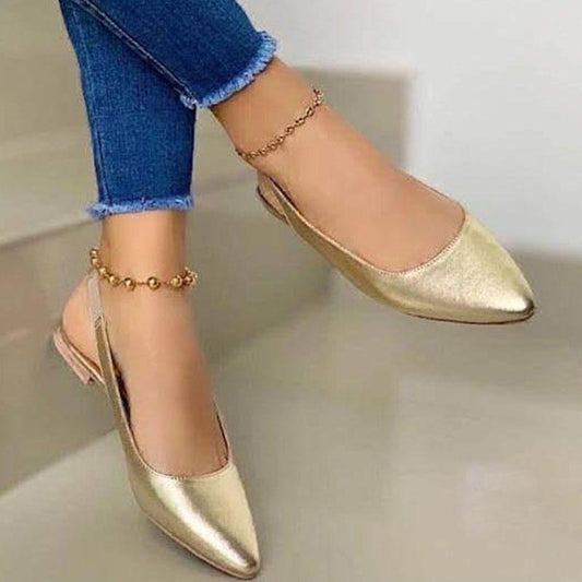 xakxx Back to school supplies Summer Wedges Sandals Women Shoes Classic Pointed Toe Buckle Ankle Shoes For Female Solid Color Slingback Slippers