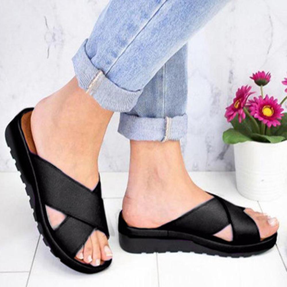 xakxx Women Summer Slippers Casual Ladies Sandals Platform Non-slip Female Shoes Soft Wedge Outdoor Women Slippers Shoes