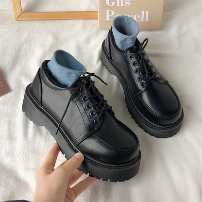 xakxx Japanese School Uniform Shoes Jk Student Shoes Girls Women Kawaii Lolita Soft Girl Round Toe Lolita Platform Mary Jane Shoes