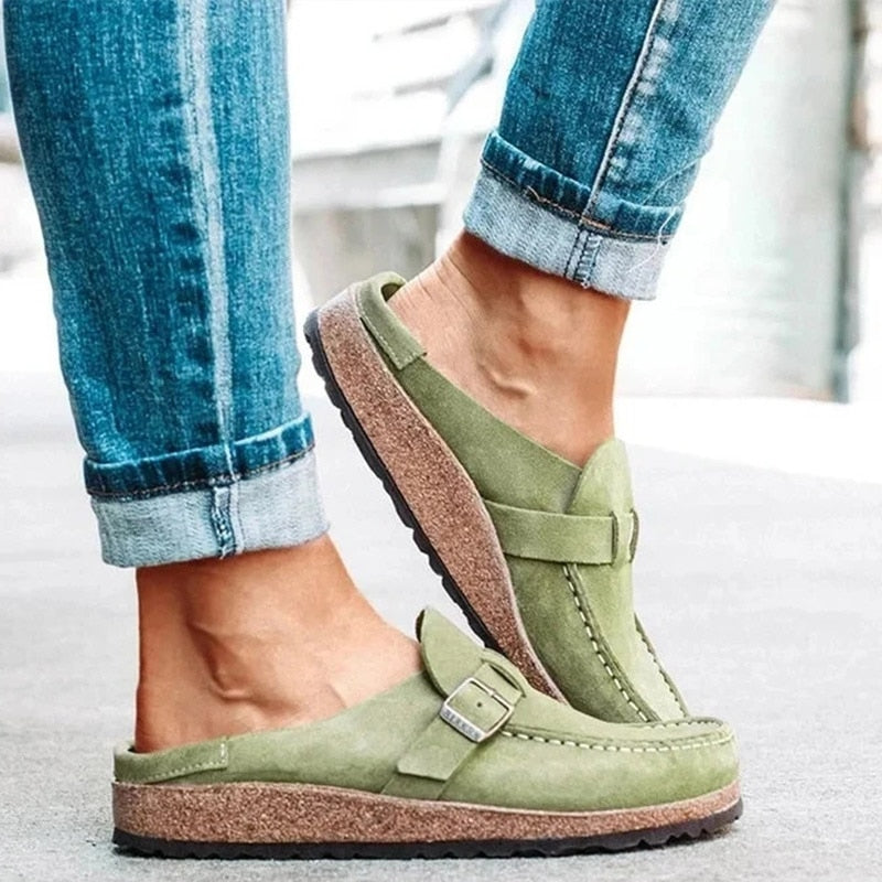 xakxx Women Loafers Retro Shoes Slip On Ladies Comfort Flats Platform Female Zapatos Mujer New Plus Size Casual Woman Summer Flat