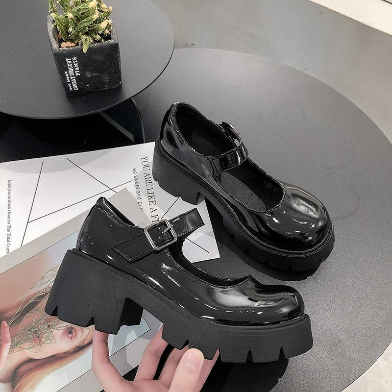 xakxx Women shoes models Mary Jane shoes women's Japanese high heels retro platform shoes women femmes chaussures lolita