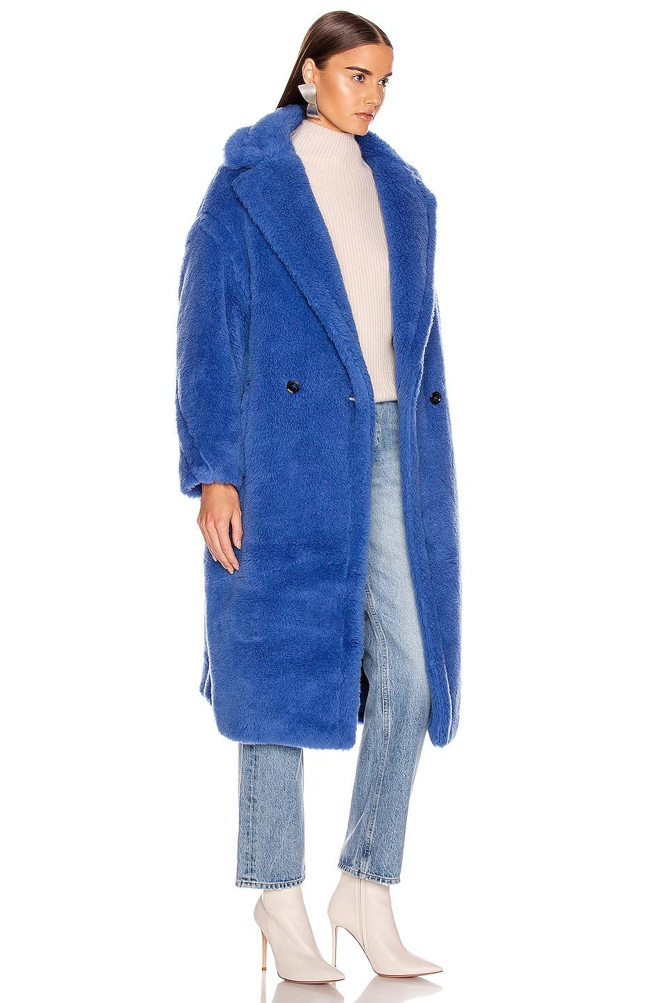 xakxx Autumn Winter Women's Loose Jackets Lamb Wool Oversize Coats Round Neck Outwear Female Coats Long Sleeve Cotton Clothing