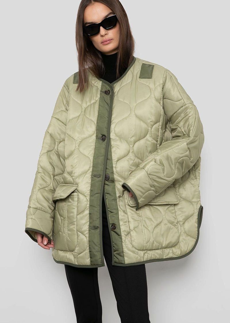 xakxx  Autumn Winter Women's Loose Jackets Thin Parka Oversize Coats Round Neck Outwear Female Coats Long Sleeve Cotton Clothing