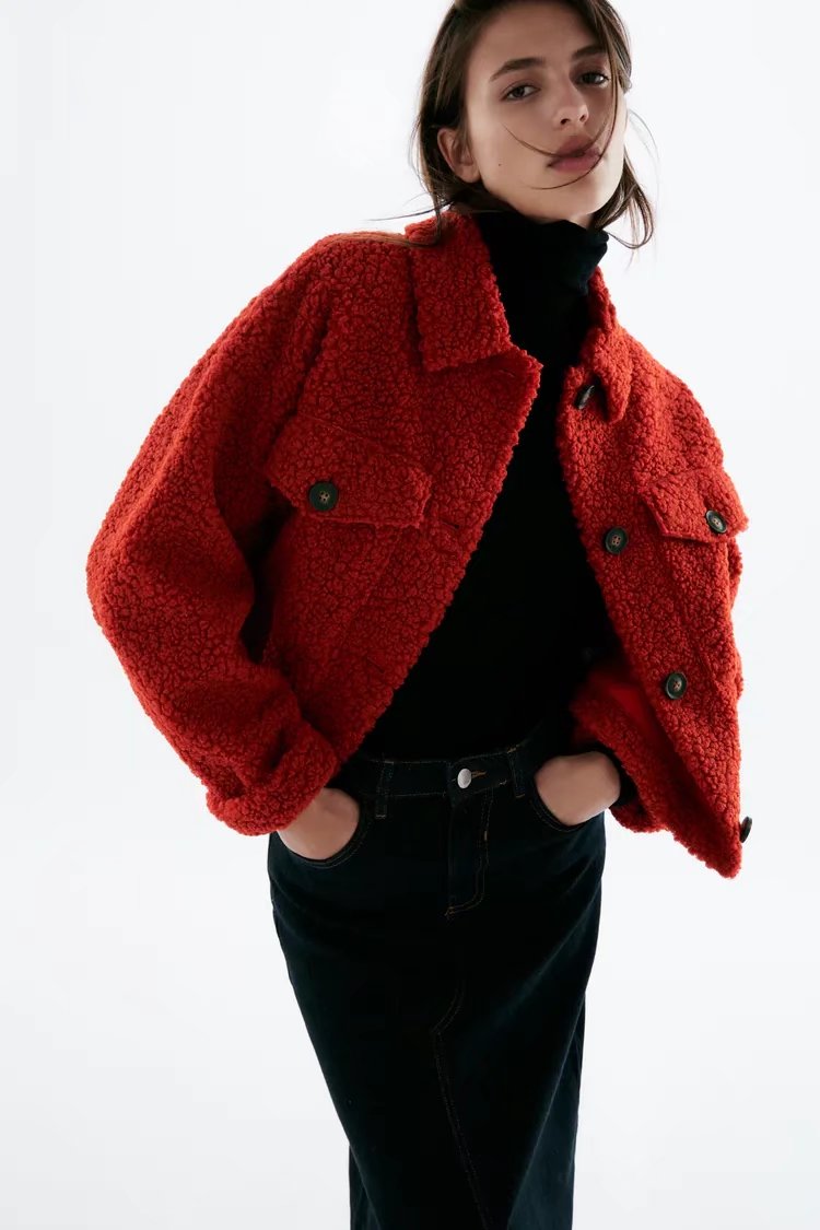 xakxx Winter New Henin Fur Coat Sheepsheared Grain Coat Women's Short Lamb Loose European Station Wool Coat Thick Jacket