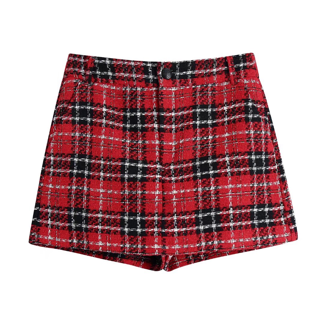 xakxx Autumn And Winter New Plaid Red Jacket Women's Long Sleeve Korean Loose Fashion Coat Patchwork Blazer Coats