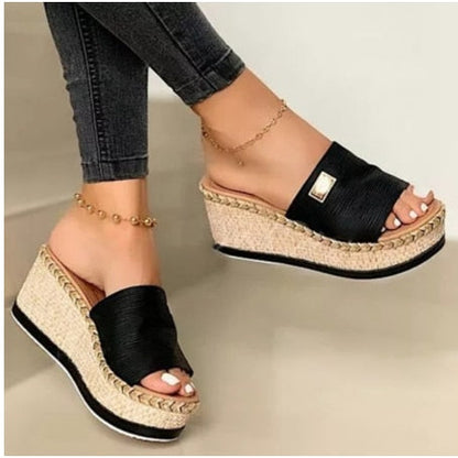 xakxx Women's Sandals Summer Female Slippers Flat Woman Peep-toe Comfort Slip-on Casual Shoes Mujer Slingback