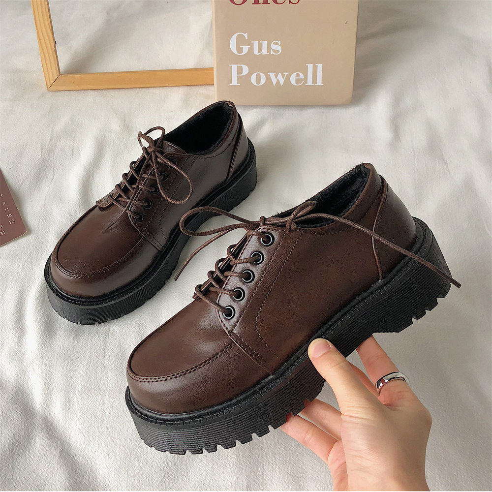 xakxx Japanese School Uniform Shoes Jk Student Shoes Girls Women Kawaii Lolita Soft Girl Round Toe Lolita Platform Mary Jane Shoes