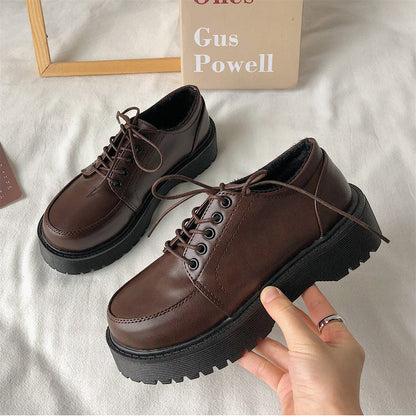 xakxx Japanese School Uniform Shoes Jk Student Shoes Girls Women Kawaii Lolita Soft Girl Round Toe Lolita Platform Mary Jane Shoes
