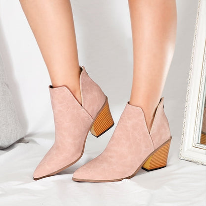 xakxx  Autumn Winter Women Ankle Boots Fashion Pointed Toe High Heels Zipper Boots Female Shoes Roman Pumps Booties Botas Mujer
