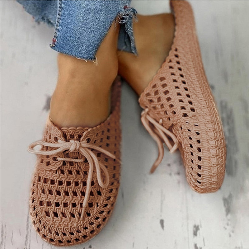 Women's Sandals  Summer Handmade Ladies Shoes Leather Breathable Sandals Women Flats Retro Style Cusomized Support Slipper