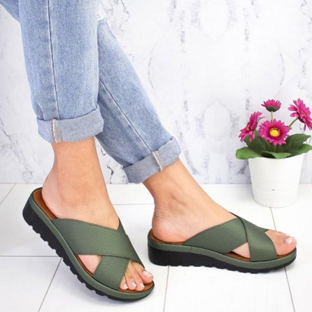 xakxx Women Summer Slippers Casual Ladies Sandals Platform Non-slip Female Shoes Soft Wedge Outdoor Women Slippers Shoes