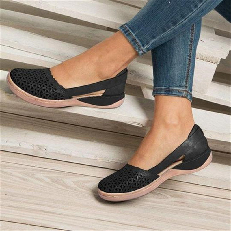 Women's Sandals  Summer Handmade Ladies Shoes Leather Breathable Sandals Women Flats Retro Style Cusomized Support Slipper