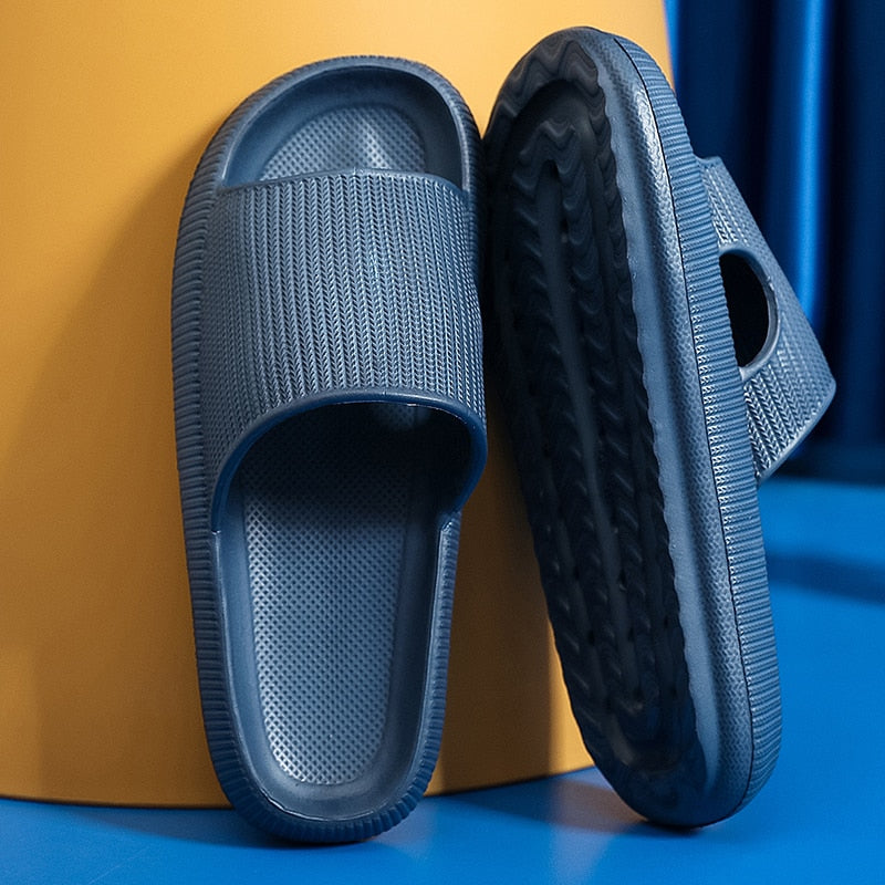 xakxx Home Slippers Summers Thick Platform Womens  Sandals Indoor Bathroom Anti-Slip Slides Ladies Men's Shoes Mules
