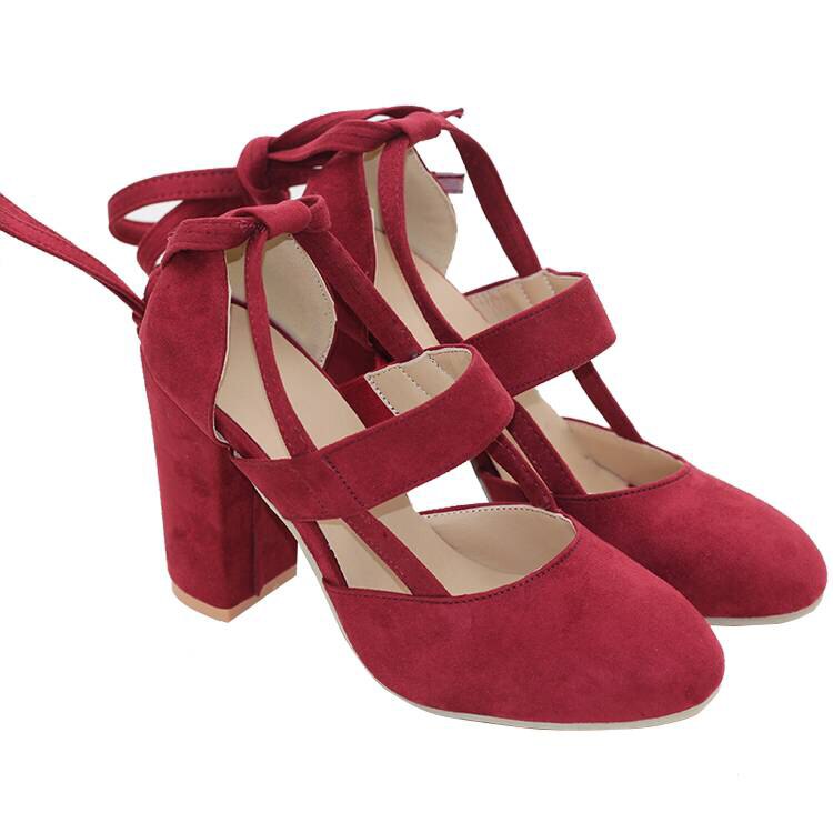 xakxx Women Pumps Plus Size 35-43 Women Heels Chaussures Femme Gladiator Summer High Heels For Party Wedding Shoes Women Thick Heels
